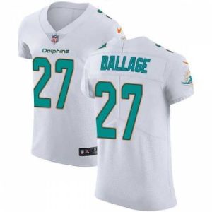 Superb Kalen Ballage Miami Dolphins Elite Vapor Untouchable Nike Jersey White