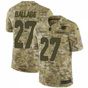 Gorgeous Kalen Ballage Miami Dolphins Limited 2018 Salute to Service Nike Jersey Camo