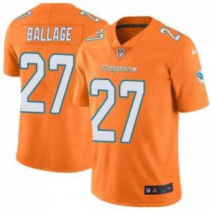 Finest Kalen Ballage Miami Dolphins Limited Color Rush Nike Jersey Orange