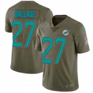 Finest Kalen Ballage Miami Dolphins Limited Salute to Service Nike Jersey Green