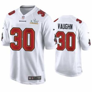 Exceptional Ke'Shawn Vaughn Buccaneers White Super Bowl Lv Game Fashion Jersey