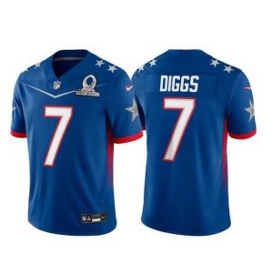 Gorgeous 2022 NFL Pro Bowl Dallas Cowboys #7 Trevon Diggs NFC Blue Jersey