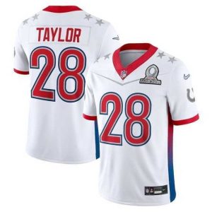Gorgeous 2022 NFL Pro Bowl Indiana Colts 28 Jonathan Taylor AFC White Jersey