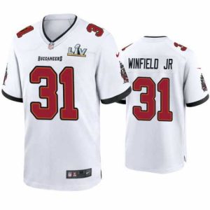 Gorgeous Antoine Winfield Jr. Buccaneers White Super Bowl Lv Game Jersey