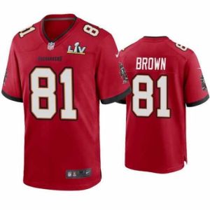 Exquisite Antonio Brown Buccaneers Red Super Bowl Lv Game Jersey