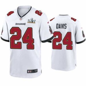 Gorgeous Carlton Davis Buccaneers White Super Bowl Lv Game Jersey
