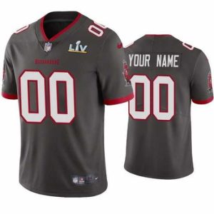 Exceptional Custom Buccaneers Pewter Super Bowl Lv Vapor Limited Jersey