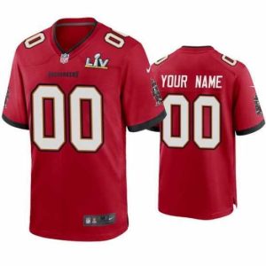 Exceptional Custom Buccaneers Red Super Bowl Lv Game Jersey
