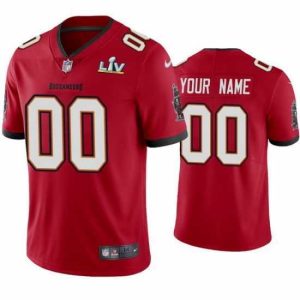Gorgeous Custom Buccaneers Red Super Bowl Lv Vapor Limited Jersey
