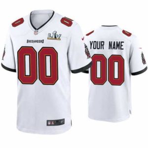 Exquisite Custom Buccaneers White Super Bowl Lv Game Jersey