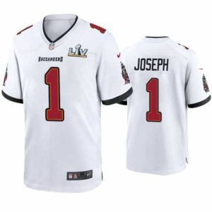 Gorgeous Greg Joseph Buccaneers White Super Bowl Lv Game Jersey