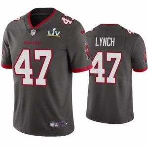 Superb John Lynch Buccaneers Pewter Super Bowl Lv Vapor Limited Jersey