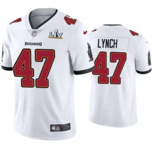 High quality John Lynch Buccaneers White Super Bowl Lv Vapor Limited Jersey