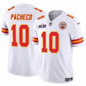 Premium Kansas City Chiefs 10 Isiah Pacheco White 2023 F.U.S.E  Vapor Untouchable Limited Stitched 2024 Super Bowl LVIII Jersey