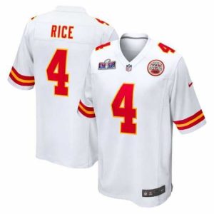 Finest Kansas City Chiefs 4 Rashee Rice White 2023 F.U.S.E  Vapor Untouchable Limited Stitched 2024 Super Bowl LVIII Jersey