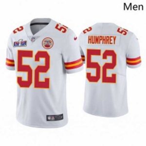 Gorgeous Kansas City Chiefs 52 Creed Humphrey White Vapor Untouchable Limited Stitched Football 2024 Super Bowl LVIII Jersey