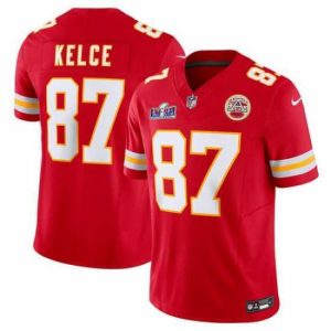 Superior Kansas City Chiefs 87 Travis Kelce Red 2023 F.U.S.E  Vapor Untouchable Limited Stitched 2024 Super Bowl LVIII Jersey