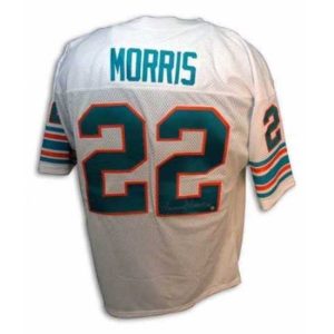 Superb Mercury Morris Miami Dolphins White Throwback Football Jersey