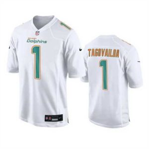 Marvelous Miami Dolphins 1 Tua Tagovailoa White Fashion Vapor Untouchable Stitched Football Jersey