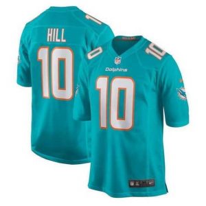 Outstanding Miami Dolphins 10 Tyreek Hill Aqua Stitched Game Jersey