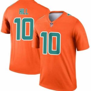Outstanding Miami Dolphins 10 Tyreek Hill Orange Inverted Legend Stitched Football Jersey