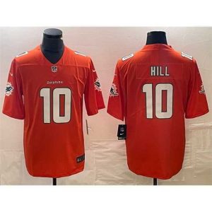 Gorgeous Miami Dolphins 10 Tyreek Hill Orange Vapor Untouchable Limited Stitched Football Jersey