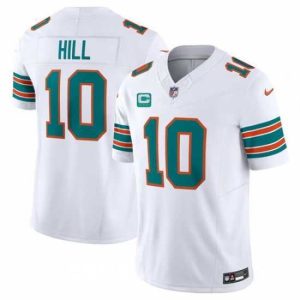 Marvelous Miami Dolphins 10 Tyreek Hill White F.U.S.E Alternate With 3 Star C Patch Vapor Limited Stitched Football Jersey