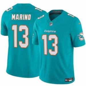 Superior Miami Dolphins 13 Dan Marino Aqua 2023 F.U.S.E Vapor Limited Stitched Football Jersey