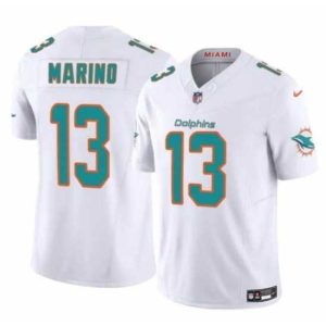 Marvelous Miami Dolphins 13 Dan Marino White 2023 F.U.S.E Vapor Limited Stitched Football Jersey