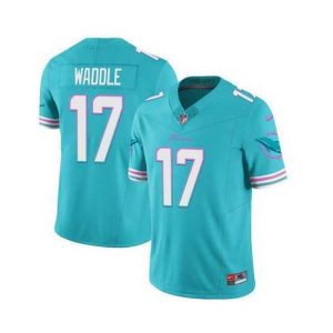 Premium Miami Dolphins 17 Jaylen Waddle Aqua 2023 F.U.S.E Vapor Limited Stitched Football Jersey