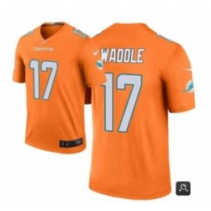 Marvelous Miami Dolphins 17 Jaylen Waddle Orange 2021 Vapor Untouchable Limited Stitched NFL Jersey