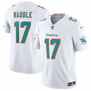 Superb Miami Dolphins 17 Jaylen Waddle White 2023 F.U.S.E Vapor Limited Stitched Football Jersey