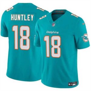 Gorgeous Miami Dolphins 18 Tyler Huntley Aqua 2024 F.U.S.E Vapor Limited Stitched Football Jersey