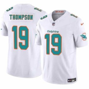 Superior Miami Dolphins 19 Skylar Thompson White 2024 F.U.S.E Vapor Limited Stitched Football Jersey