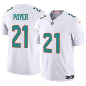 Premium Miami Dolphins 21 Jordan Poyer White 2024 F.U.S.E Vapor Limited Stitched Football Jersey