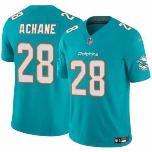 Marvelous Miami Dolphins 28 De 27Von Achane Aqua 2024 F.U.S.E Vapor Limited Stitched Football Jersey