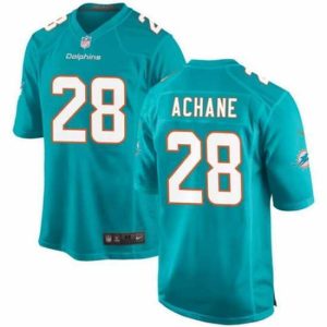 Exquisite Miami Dolphins 28 De 27Von Achane Aqua Stitched Game Jersey