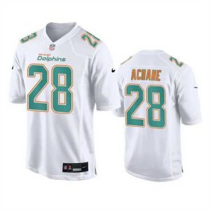 Marvelous Miami Dolphins 28 De 27Von Achane White Fashion Vapor Untouchable Stitched Football Jersey