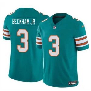 High quality Miami Dolphins 3 Odell Beckham Jr Aqua 2023 F.U.S.E Alternate Vapor Limited Stitched Football Jersey