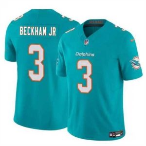Premium Miami Dolphins 3 Odell Beckham Jr Aqua 2023 F.U.S.E Vapor Limited Stitched Football Jersey