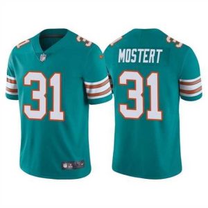 Exceptional Miami Dolphins 31 Raheem Mostert Aqua Color Rush Limited Stitched Football Jersey