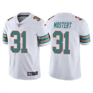 Exceptional Miami Dolphins 31 Raheem Mostert White Color Rush Limited Stitched Football Jersey