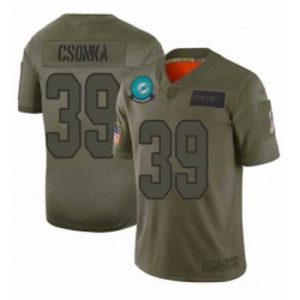 Exceptional Miami Dolphins 39 Larry Csonka Limited Camo 2019 Salute to Service Football Jersey
