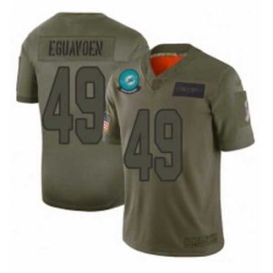 Gorgeous Miami Dolphins 49 Sam Eguavoen Limited Camo 2019 Salute to Service Football Jersey