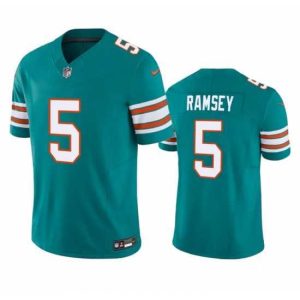 Gorgeous Miami Dolphins 5 Jalen Ramsey Aqua 2023 F.U.S.E Vapor Limited Stitched Football Jersey