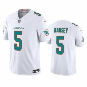 Superb Miami Dolphins 5 Jalen Ramsey White 2023 F.U.S.E Vapor Limited Stitched Football Jersey