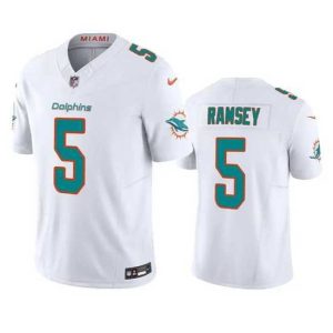 Superior Miami Dolphins 5 Jalen Ramsey White 2023 F.U.S.E Vapor Limited Stitched Football Jersey