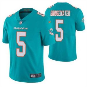 Finest Miami Dolphins 5 Teddy Bridgewater Aqua Vapor Untouchable Limited Stitched Football jersey