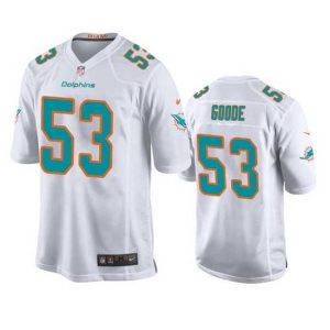 Premium Miami Dolphins 53 Cameron Goode White Stitched Football Jersey