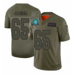 Superior Miami Dolphins 65 Danny Isidora Limited Camo 2019 Salute to Service Football Jersey